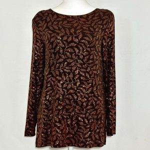 Ronni Nicole Brown Long Sleeve Blouse Petite 4
